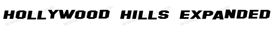 Hollywood Hills Expanded Italic字体转换